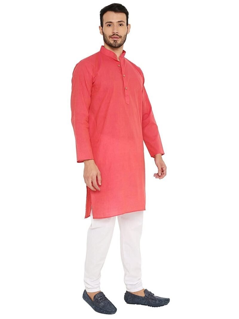 Handloom Cotton Kurta Pyjama Set for Men - Image 2