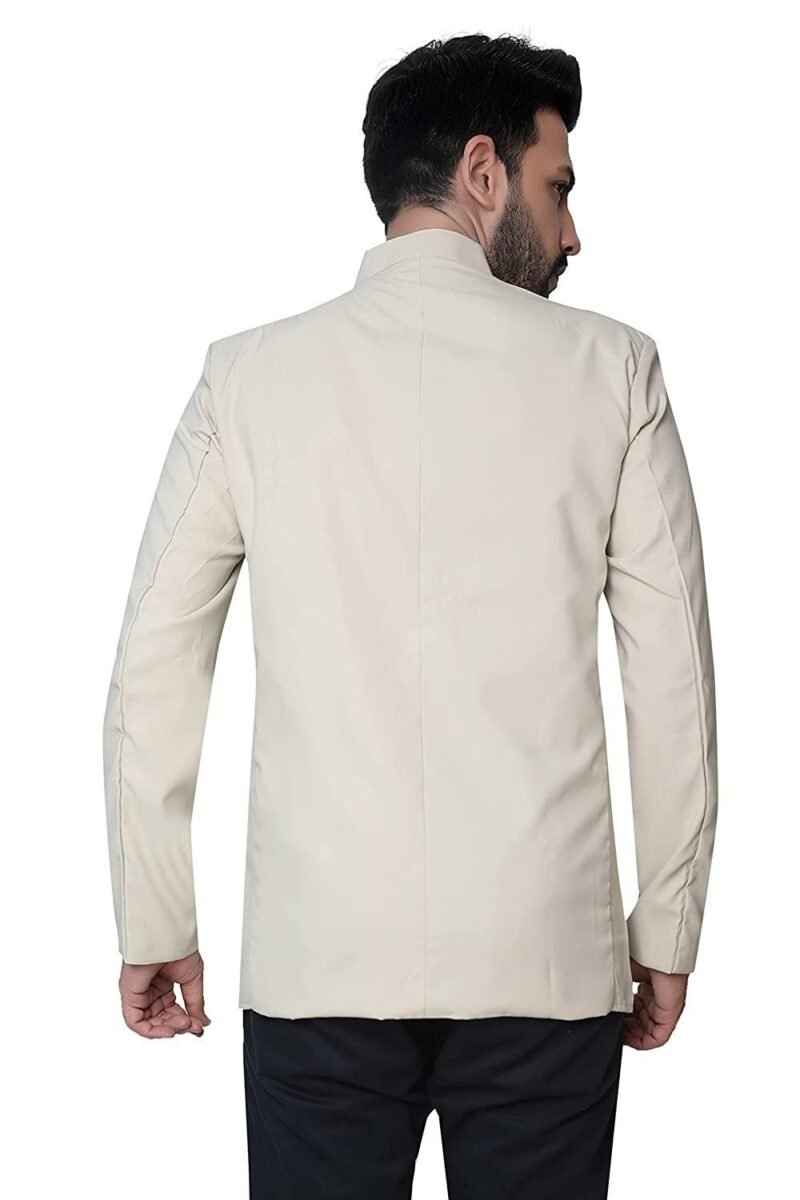 Cotton Blend Solid, Festive & Wedding Men Bandhgala - Image 3