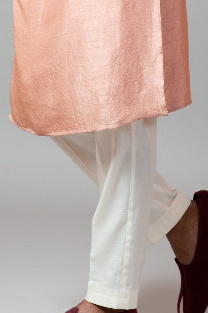Onion Pink Embroidered Nehru Jacket With Kurta Set - Image 2